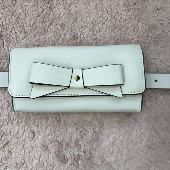 Kate Spade Leather Bowtie Belt Bag White - Picture 3 of 9